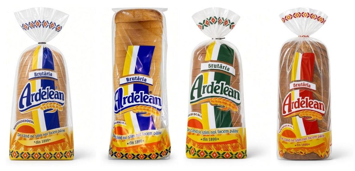Pachet de 4 pâini: albă, toast, secară și neagră, Brutăria Ardelean