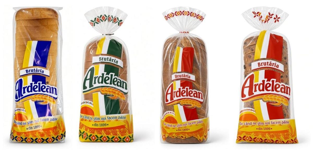 Pachet de 4 pâini: toast, secară, neagră și semințe, Brutăria Ardelean