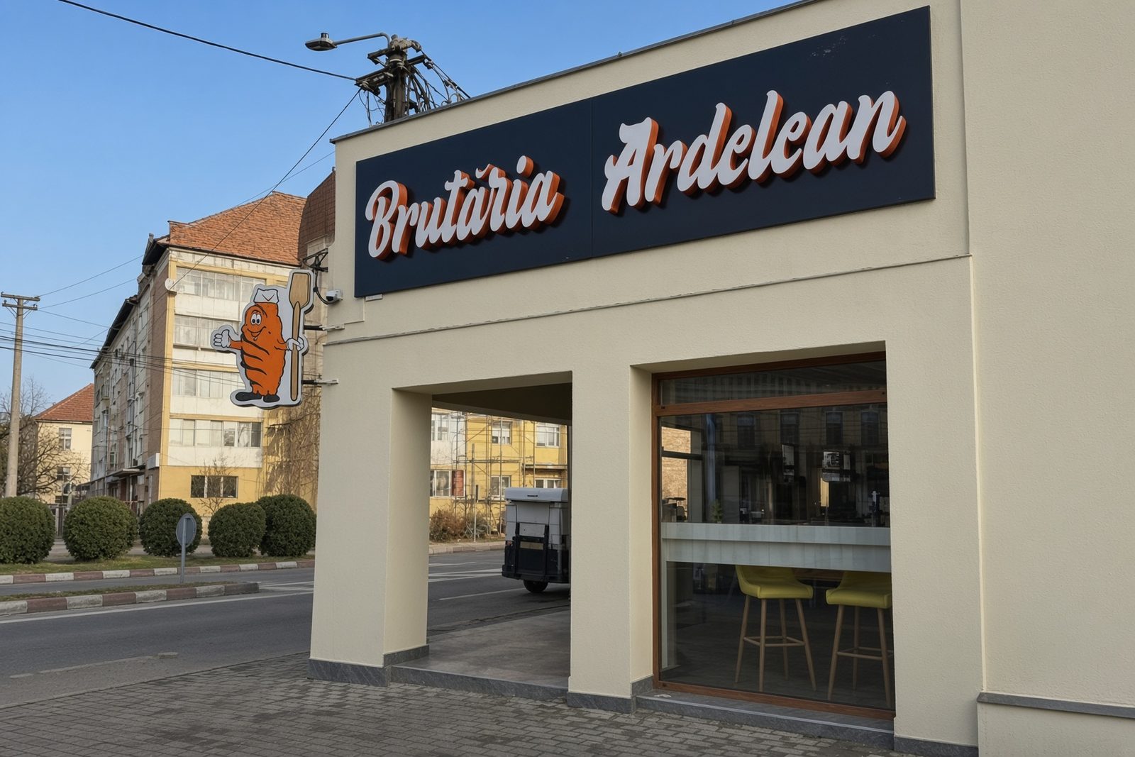 Fațada Brutăriei Ardelean de pe Strada Memorandului din Lugoj